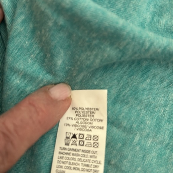 Lucky Brand Shirt Sleeved Tee in Mint Green with Colorful Graphic - Picture 5 of 6